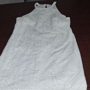 Ann Taylor Textured White Tank Top